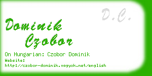 dominik czobor business card